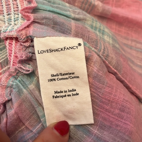 LoveShackFancy Belle Smocked Ruffle Mini Dress - Picture 6 of 7